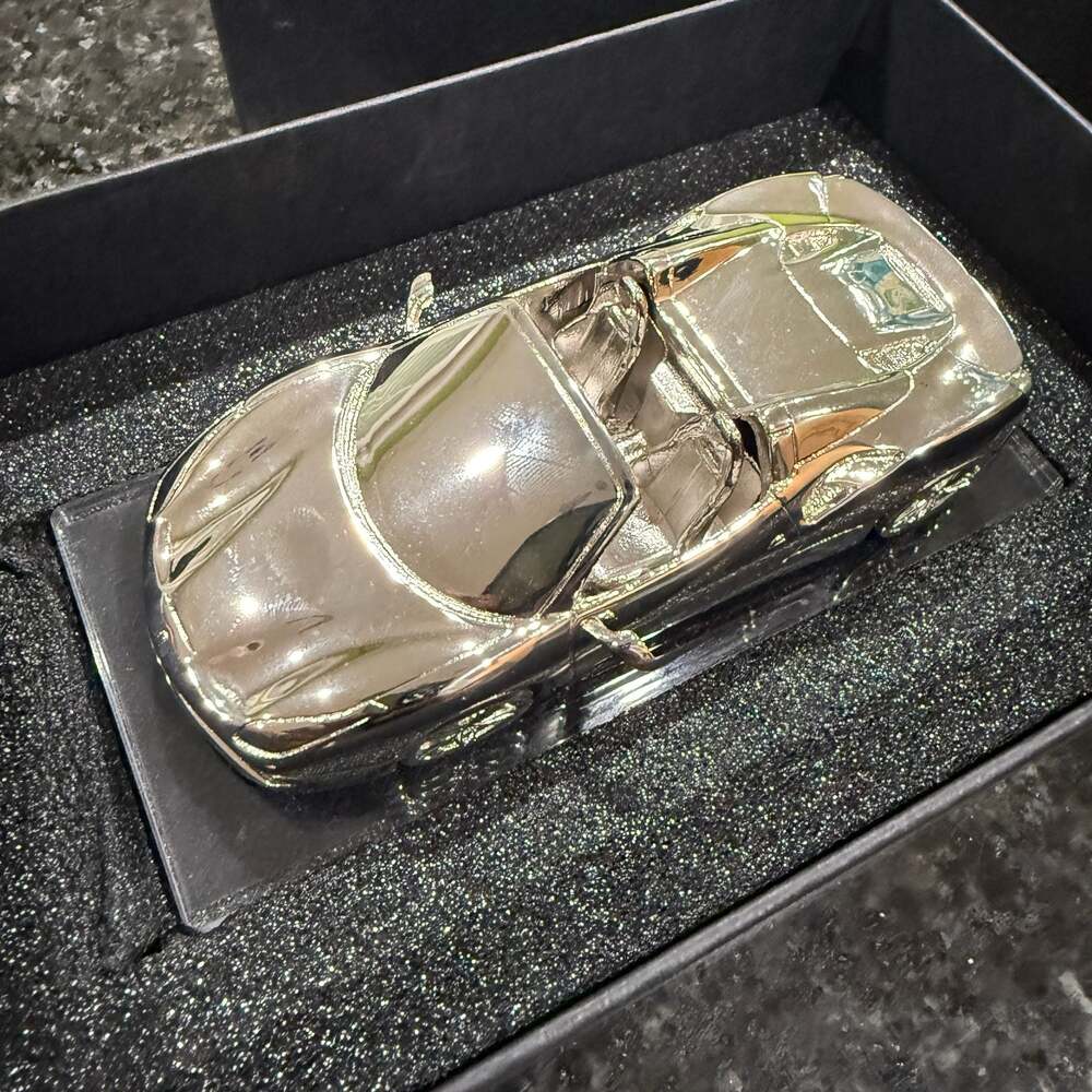 Ferrari 488 Spider Chrome Finish Collectible Model Car